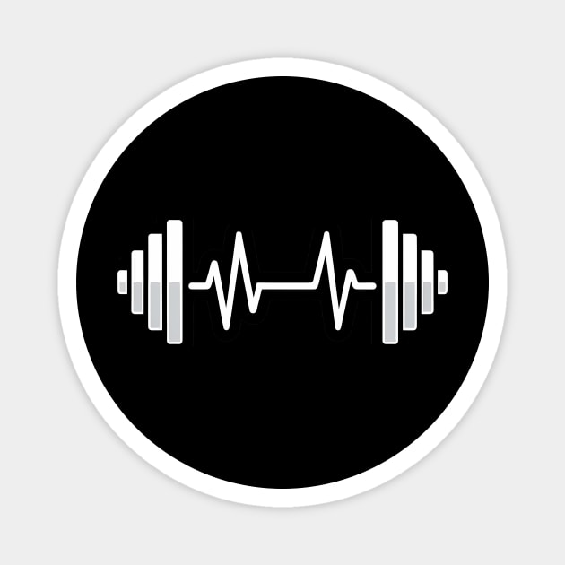 Gym Barbell Heartbeat Fitness Lover Magnet by Rachel's Store 6